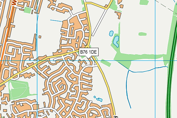 B76 1DE map - OS VectorMap District (Ordnance Survey)