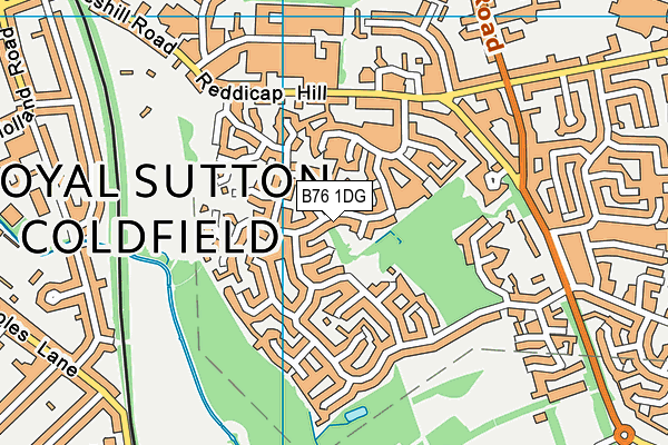 B76 1DG map - OS VectorMap District (Ordnance Survey)