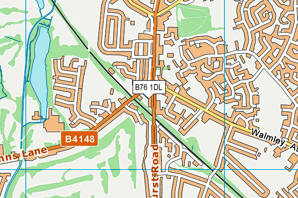 B76 1DL map - OS VectorMap District (Ordnance Survey)