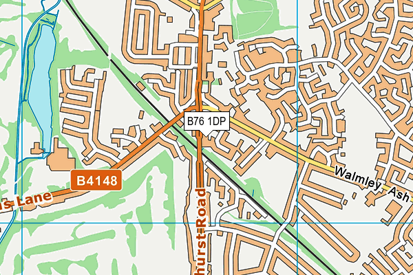 B76 1DP map - OS VectorMap District (Ordnance Survey)