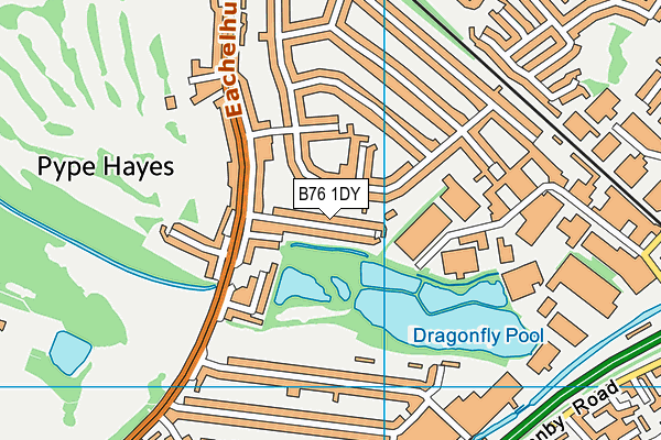 B76 1DY map - OS VectorMap District (Ordnance Survey)