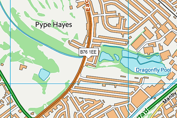 B76 1EE map - OS VectorMap District (Ordnance Survey)