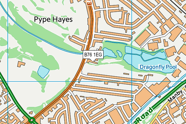 B76 1EG map - OS VectorMap District (Ordnance Survey)