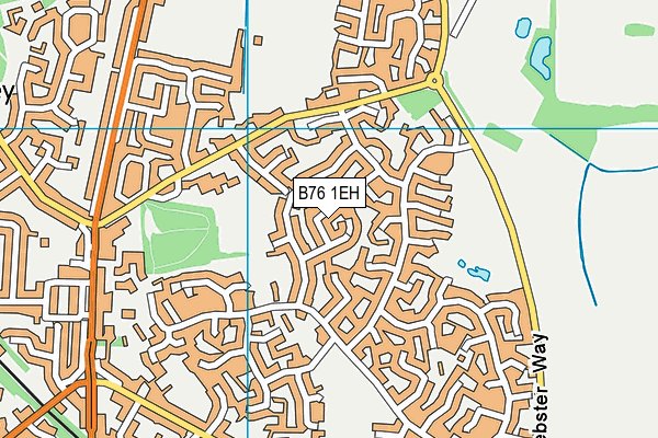 B76 1EH map - OS VectorMap District (Ordnance Survey)