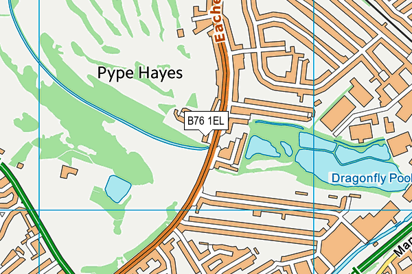 B76 1EL map - OS VectorMap District (Ordnance Survey)