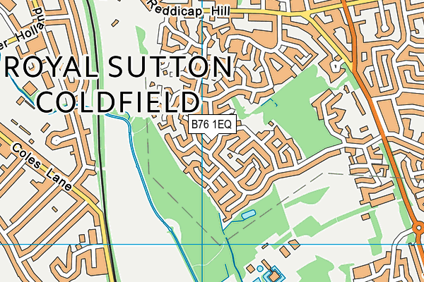 B76 1EQ map - OS VectorMap District (Ordnance Survey)