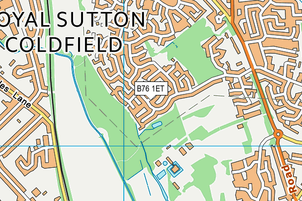 B76 1ET map - OS VectorMap District (Ordnance Survey)