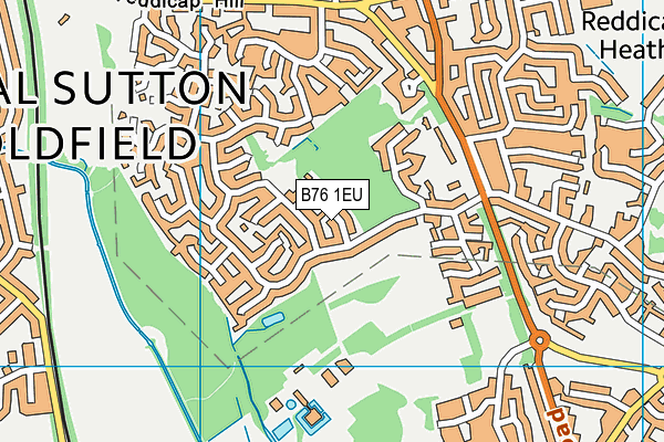 B76 1EU map - OS VectorMap District (Ordnance Survey)