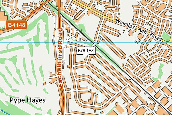 B76 1EZ map - OS VectorMap District (Ordnance Survey)