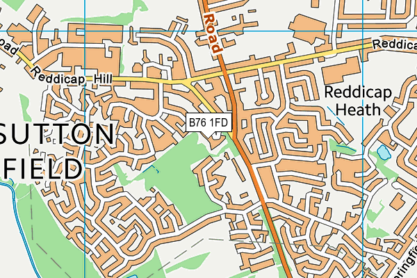 B76 1FD map - OS VectorMap District (Ordnance Survey)