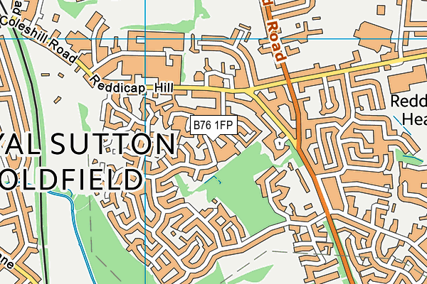 B76 1FP map - OS VectorMap District (Ordnance Survey)
