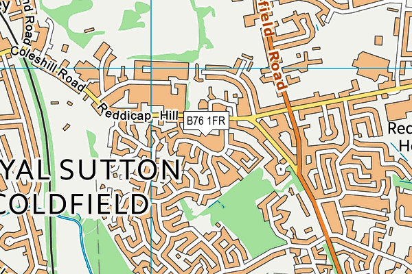 B76 1FR map - OS VectorMap District (Ordnance Survey)