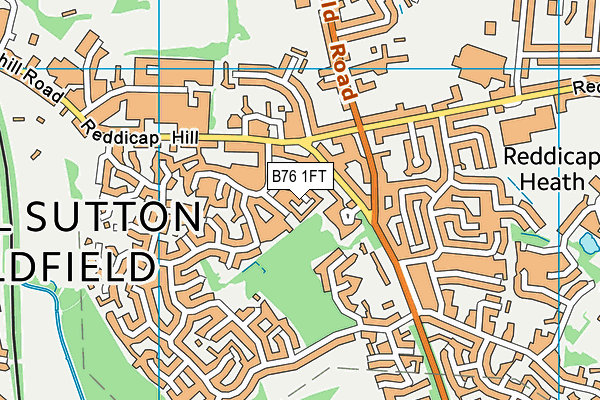 B76 1FT map - OS VectorMap District (Ordnance Survey)