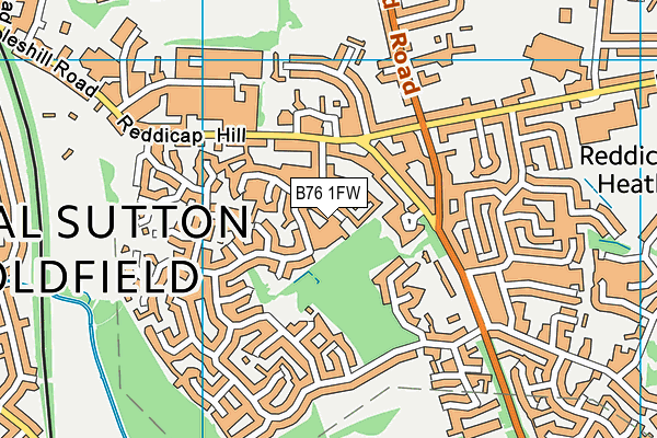 B76 1FW map - OS VectorMap District (Ordnance Survey)