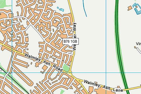 B76 1GB map - OS VectorMap District (Ordnance Survey)