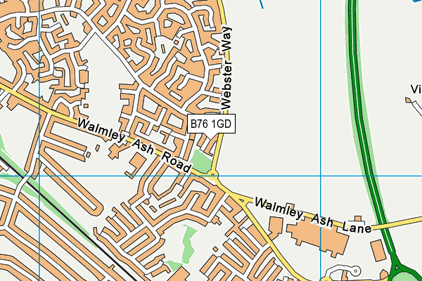 B76 1GD map - OS VectorMap District (Ordnance Survey)