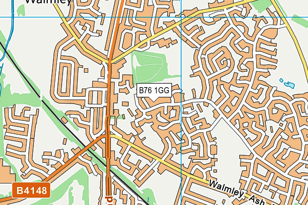 B76 1GG map - OS VectorMap District (Ordnance Survey)