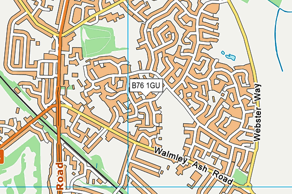 B76 1GU map - OS VectorMap District (Ordnance Survey)