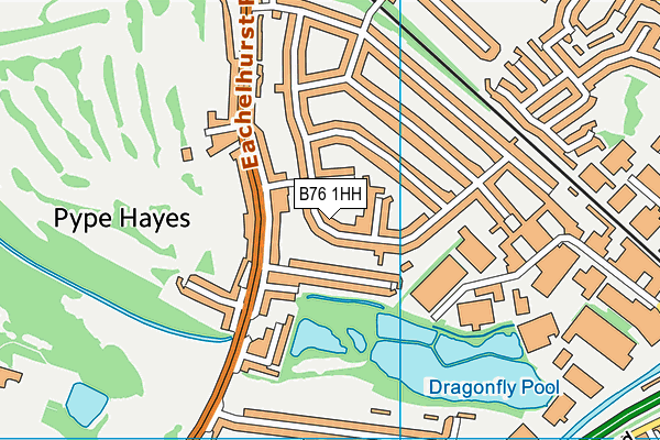 B76 1HH map - OS VectorMap District (Ordnance Survey)