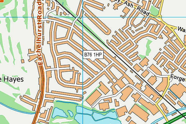 B76 1HP map - OS VectorMap District (Ordnance Survey)
