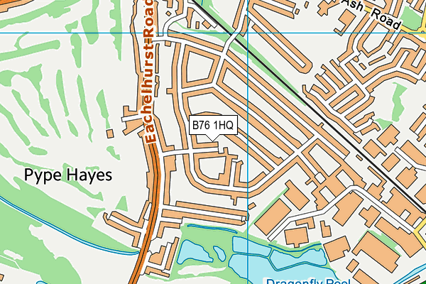 B76 1HQ map - OS VectorMap District (Ordnance Survey)