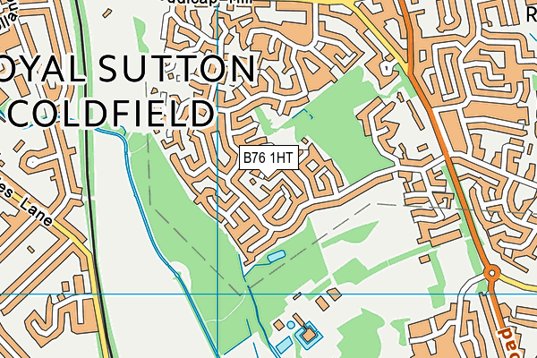 B76 1HT map - OS VectorMap District (Ordnance Survey)