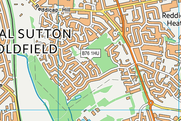 B76 1HU map - OS VectorMap District (Ordnance Survey)