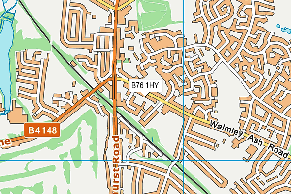 B76 1HY map - OS VectorMap District (Ordnance Survey)