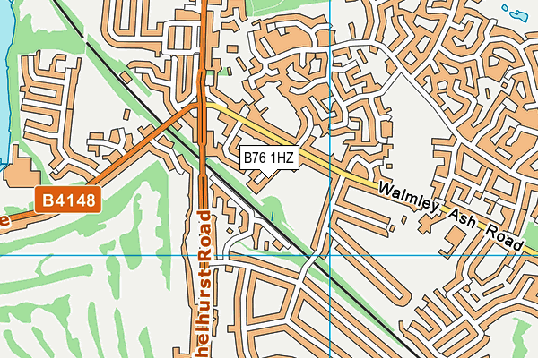 B76 1HZ map - OS VectorMap District (Ordnance Survey)