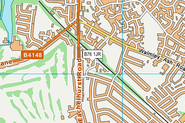 B76 1JR map - OS VectorMap District (Ordnance Survey)