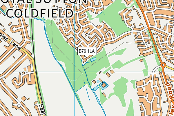 B76 1LA map - OS VectorMap District (Ordnance Survey)