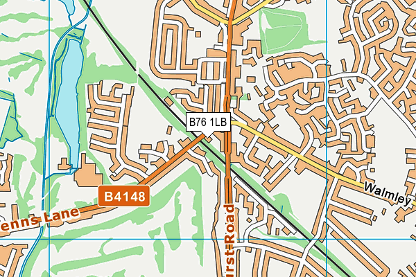 B76 1LB map - OS VectorMap District (Ordnance Survey)