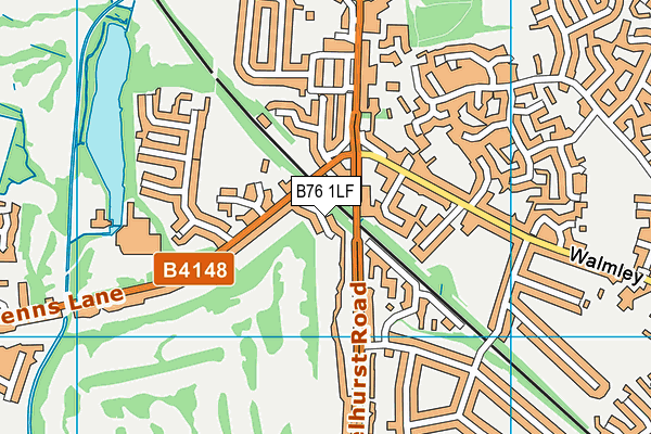 B76 1LF map - OS VectorMap District (Ordnance Survey)