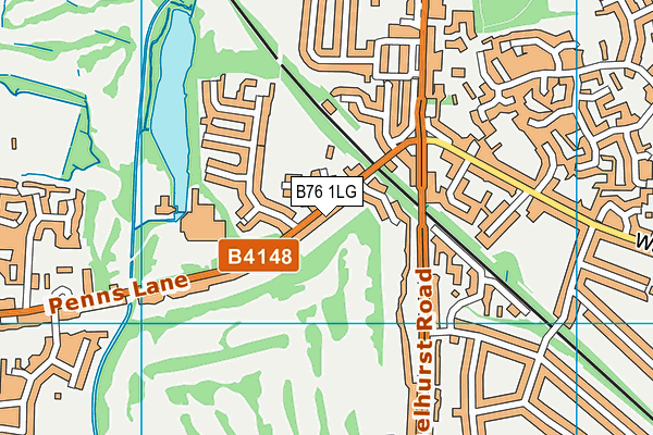 B76 1LG map - OS VectorMap District (Ordnance Survey)
