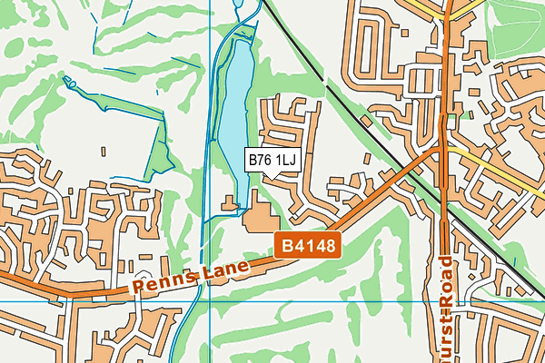 B76 1LJ map - OS VectorMap District (Ordnance Survey)