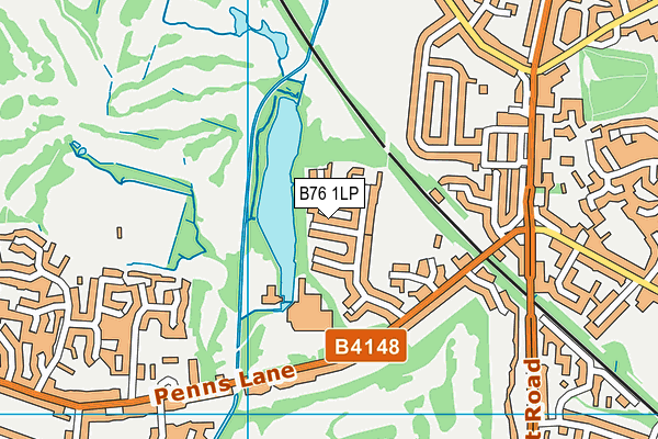 B76 1LP map - OS VectorMap District (Ordnance Survey)