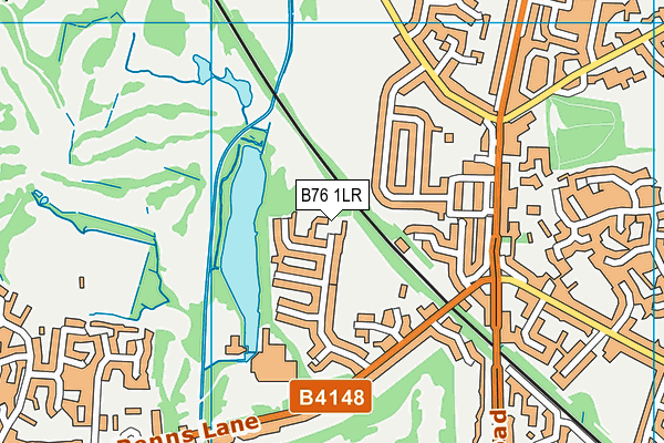 B76 1LR map - OS VectorMap District (Ordnance Survey)