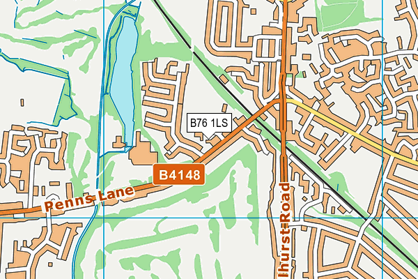 B76 1LS map - OS VectorMap District (Ordnance Survey)