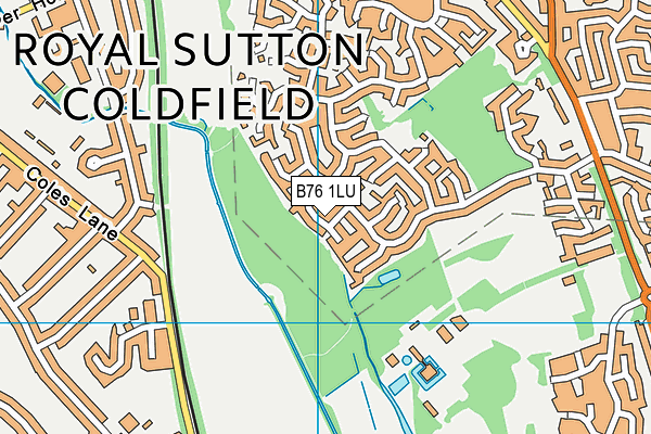 B76 1LU map - OS VectorMap District (Ordnance Survey)