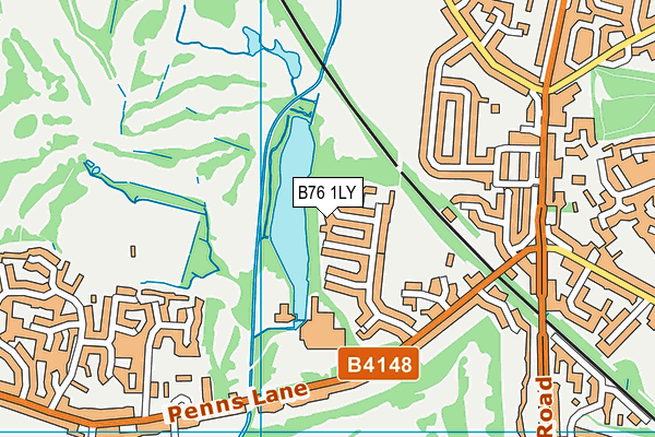 B76 1LY map - OS VectorMap District (Ordnance Survey)