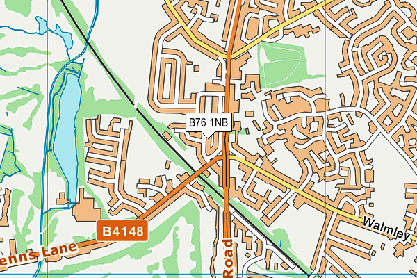 B76 1NB map - OS VectorMap District (Ordnance Survey)