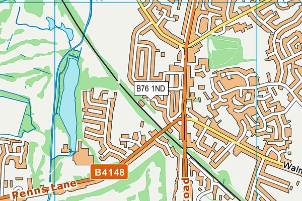 B76 1ND map - OS VectorMap District (Ordnance Survey)