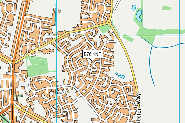 B76 1NF map - OS VectorMap District (Ordnance Survey)