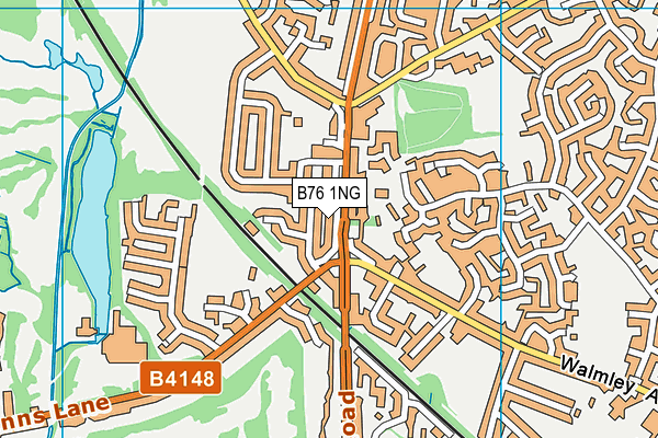 B76 1NG map - OS VectorMap District (Ordnance Survey)