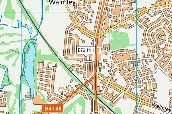 B76 1NH map - OS VectorMap District (Ordnance Survey)