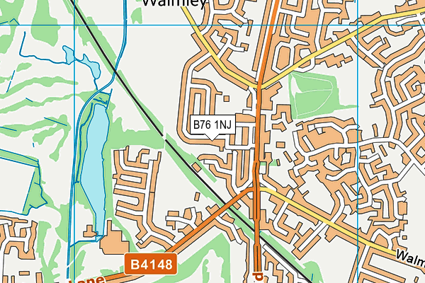 B76 1NJ map - OS VectorMap District (Ordnance Survey)