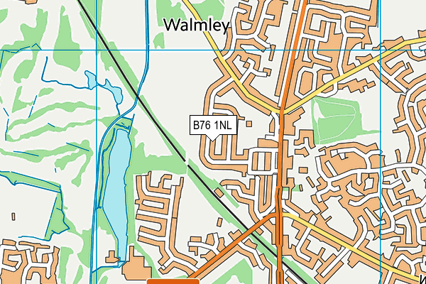 B76 1NL map - OS VectorMap District (Ordnance Survey)