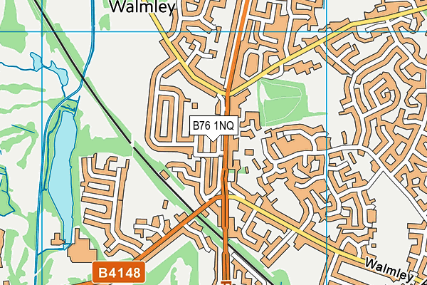 B76 1NQ map - OS VectorMap District (Ordnance Survey)