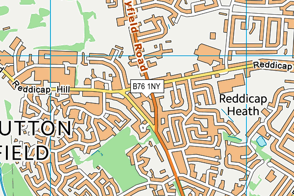 B76 1NY map - OS VectorMap District (Ordnance Survey)