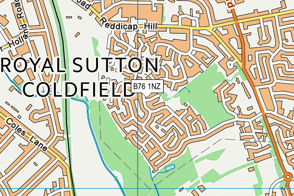 B76 1NZ map - OS VectorMap District (Ordnance Survey)